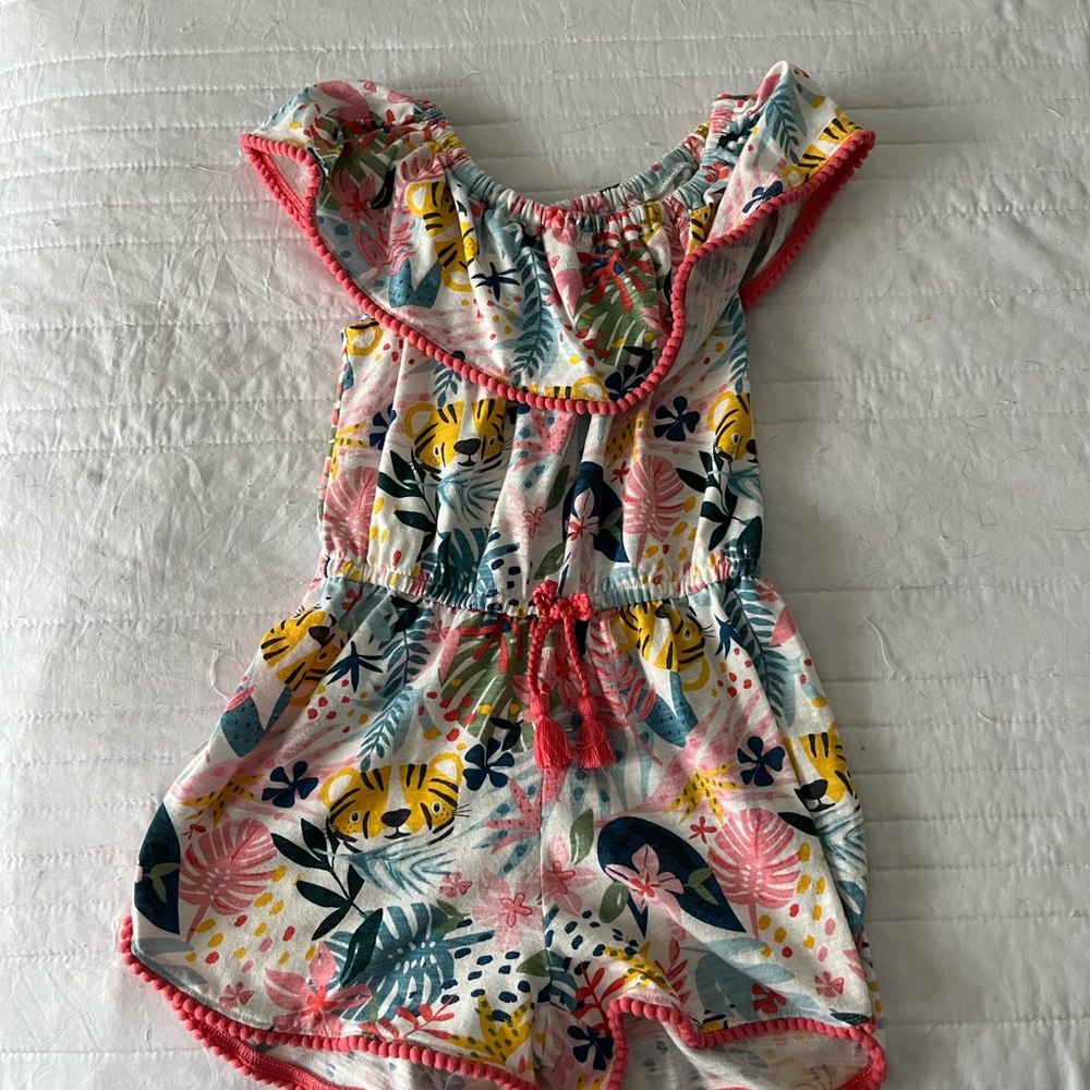 Bonnie Jean Tropical Print Kids Romper